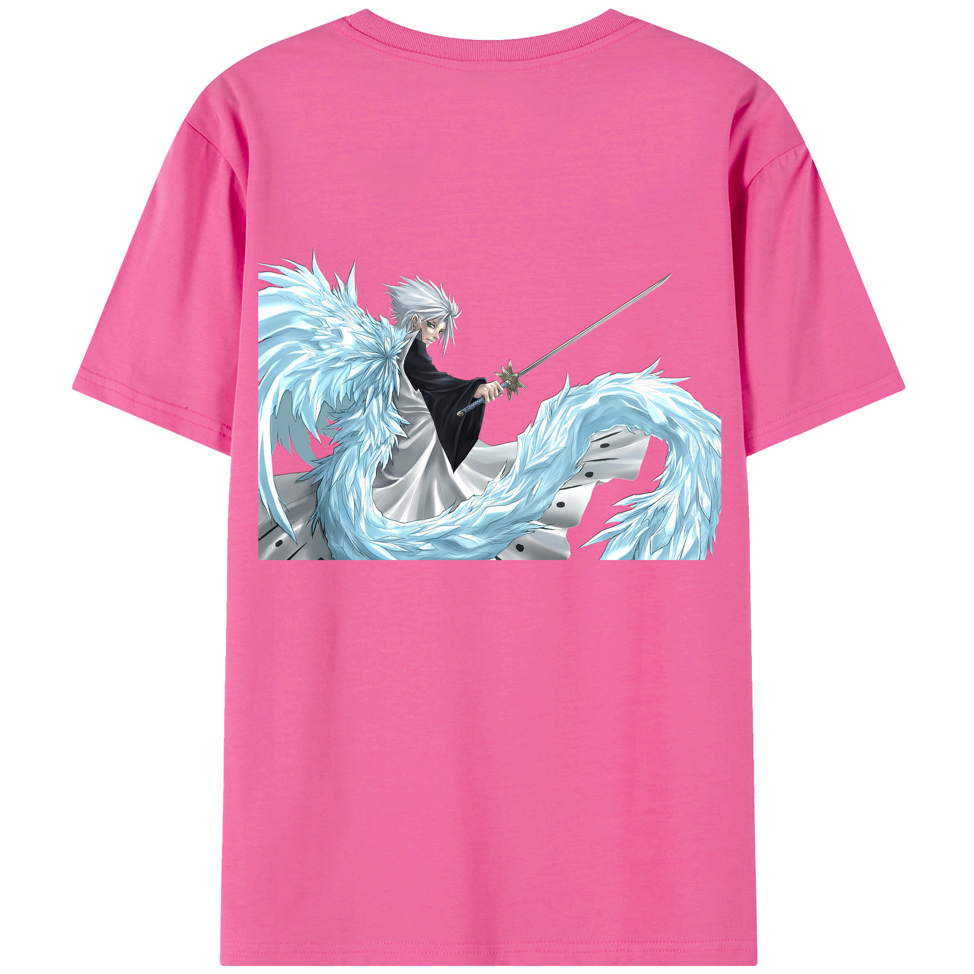 （画像用） ブリーチ 日番谷冬獅郎（ひつがや とうしろう） BLEACH Hitsugaya Toushirou レディース半袖Tシャツ(バックプリント)